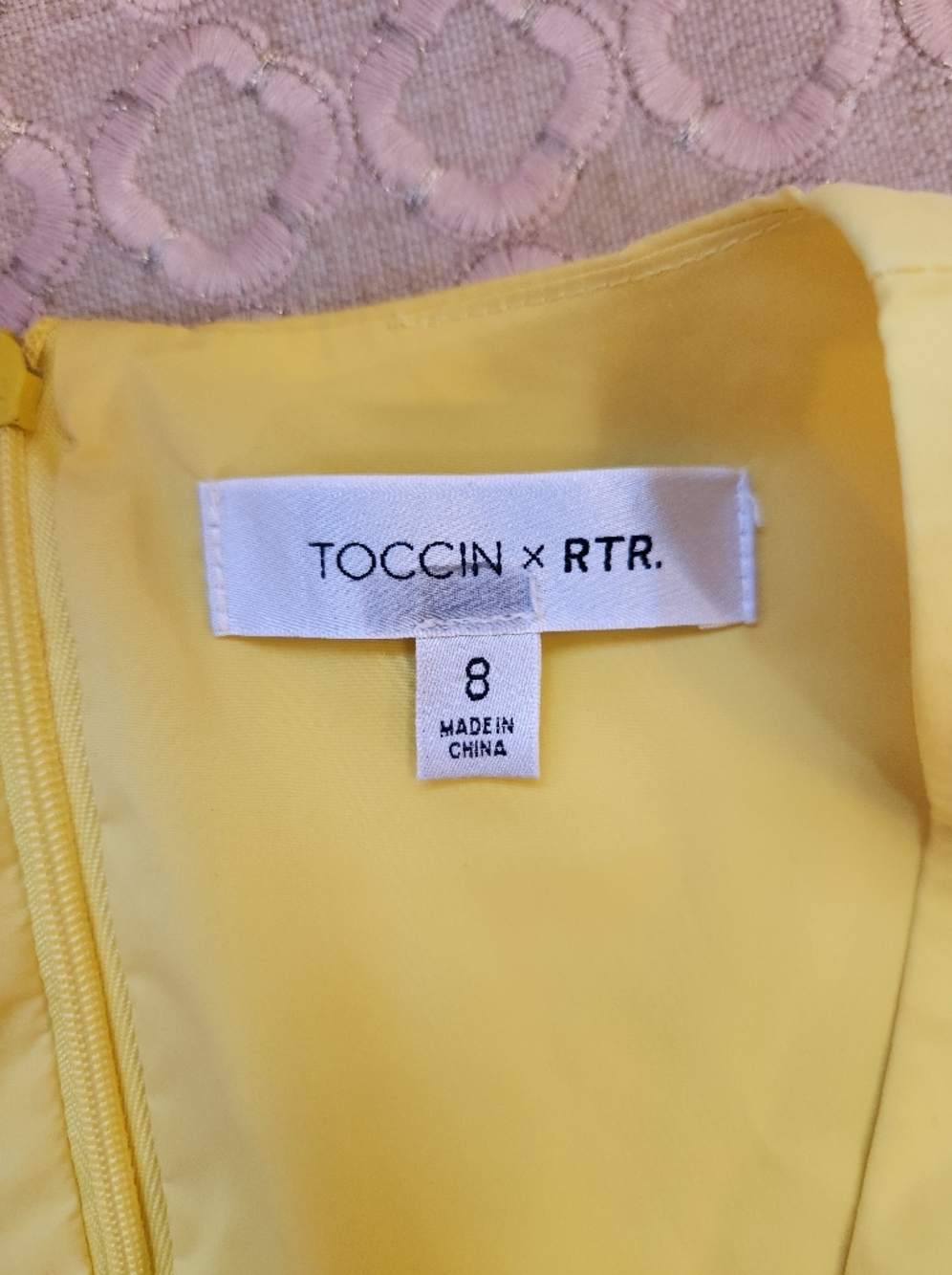 Toccin Women's Twist Front Dress in Yellow, Size 8, $445 - Picture 8 of 15